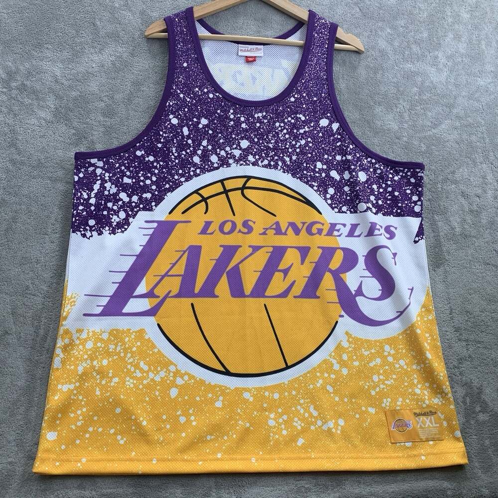 Mitchell & Ness Jersey Mens XXL Los Angeles Lakers Jumbotron Sublimated Tank NBA